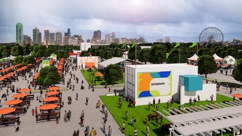 Complejo de FIFA Fan Festival en Dallas. Foto: dallasfwc26