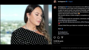 Karla Sofía Gascón elogió la
