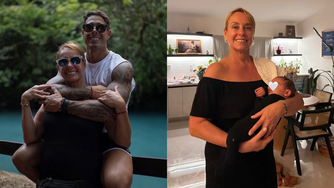 Fabiola Silva viajó a Miami para conocer a su nieto Koa, hijo de Hugo García e Isabella Ladera.