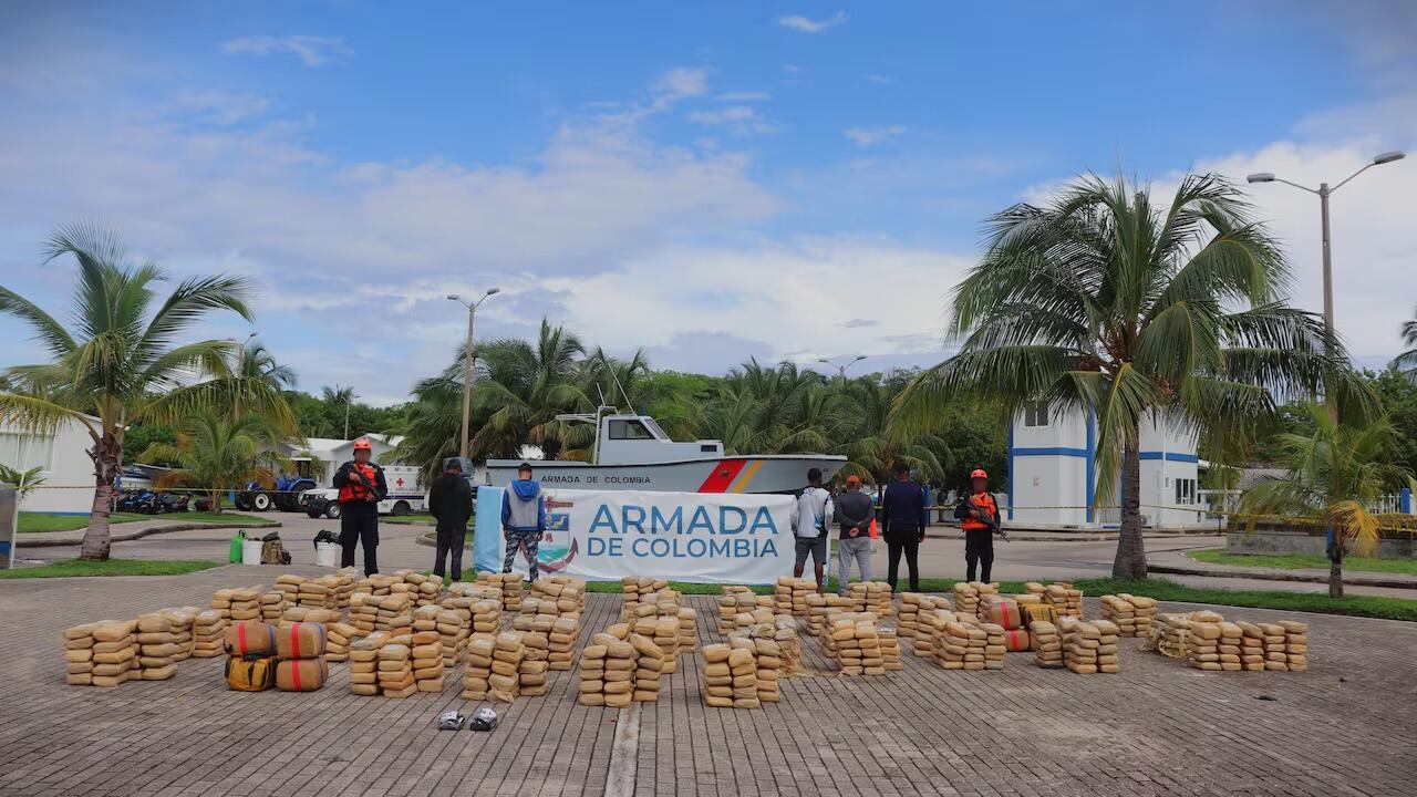 Operación conjunta de la Armada de Colombia y la JIATFS intercepta motonave en San Andrés - crédito Armada Nacional