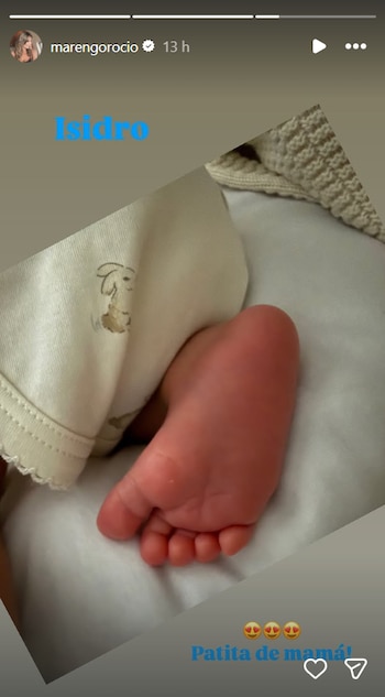 "¡Patita de mamá!", escribió la