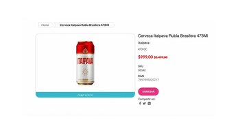 Precios en el portal de