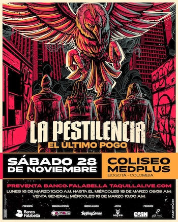 El Coliseo Medplus será el lugar donde La Pestilencia se despida de los escenarios y de su carrera musical - crédito @lapestilencia/Instagram