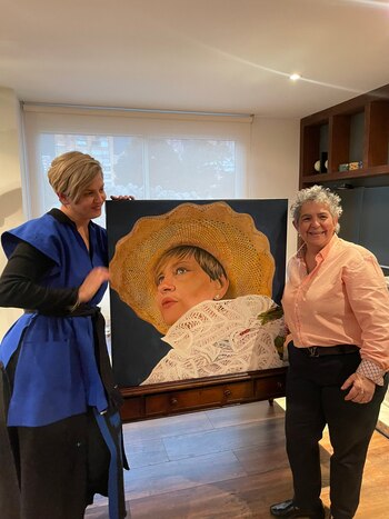 Adriana Mejía le pintó un