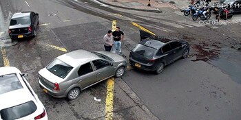 Siniestro vial en la carrera 7 con 53 - crédito @BogotaTransito/X
