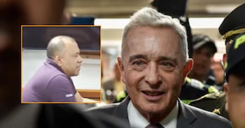 Alias Jopra aseguró que las declaraciones de alias Víctor en contra de Álvaro Uribe eran falsas - crédito Colprensa y audiencia Álvaro Uribe