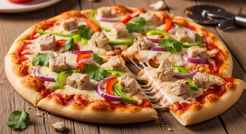 Una innovadora pizza de iguana