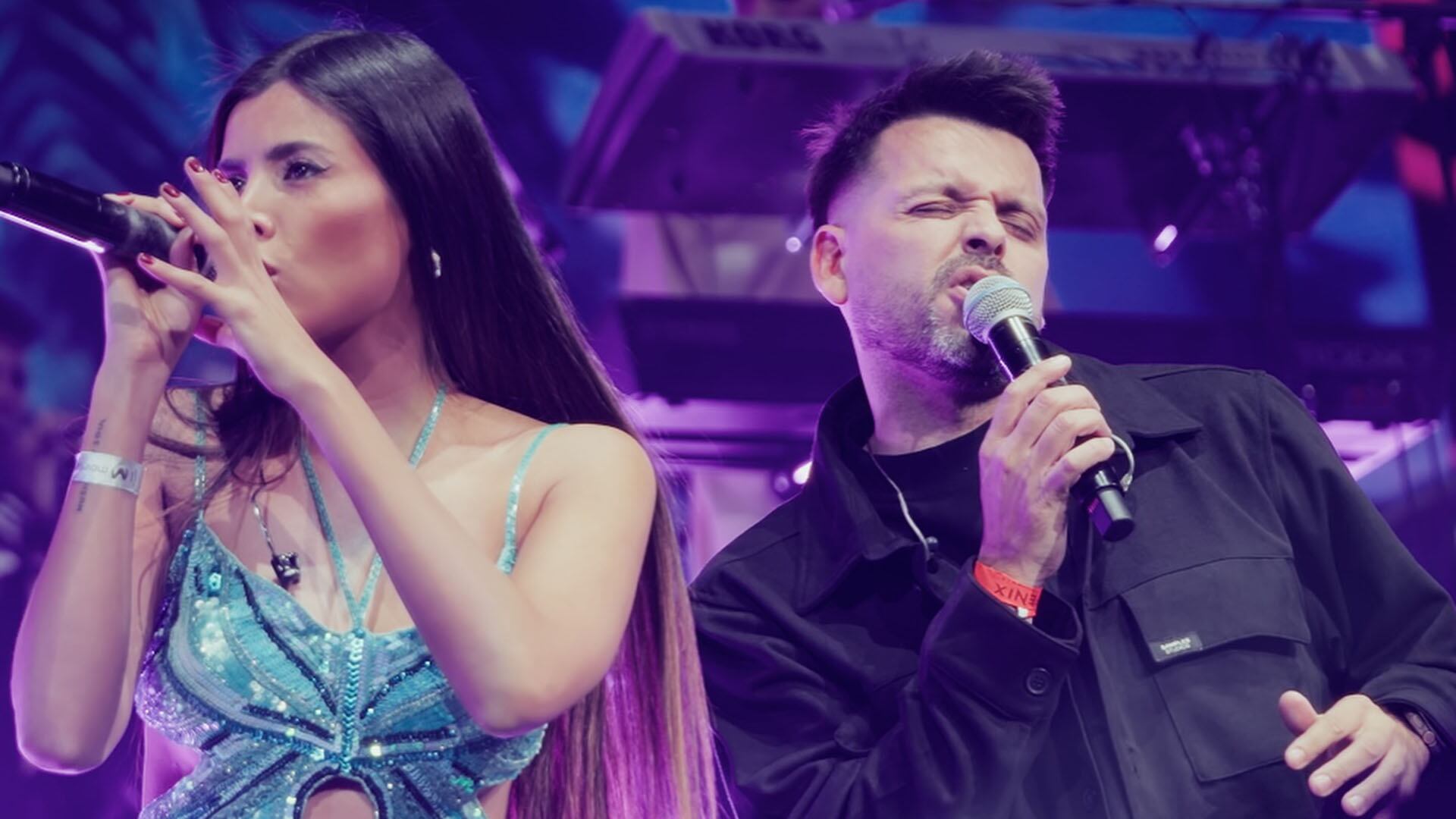 Recientemente estuvo en un recital en el Movistar Arena con el grupo de cuarteto Q'Lokura