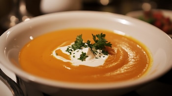 Sopa de zanahoria con coco: