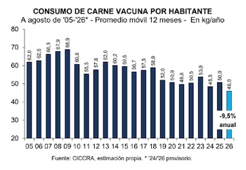 Consumo de carne vacuna en la Argentina: evolución histórica
