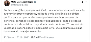 La representante aseveró que Lozano