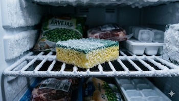 Este es el motivo por el que cada vez más personas congelan la esponja para lavar la loza