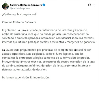 Carolina Restrepo Cañavera, abogada, aseguró