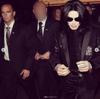 Michael Jackson al llegar a