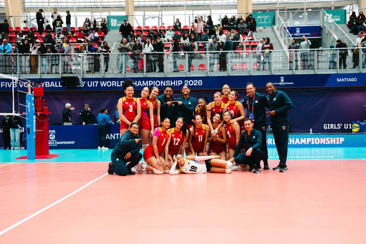 Venezuela luchará por el puesto 13 del Mundial Sub 17 de vóley 2026. Crédito: Volleyball World.
