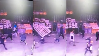 Los videos de la guerra entre un sector de la barra de River Plate y la disidente de Independiente en el Mercado Central