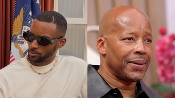 Dos retratos: a la izquierda, un hombre con gafas de sol y camiseta blanca; a la derecha, un hombre calvo con chaqueta negra