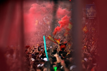 Celebraciones tras la victoria de la selección española en el Mundial 2026