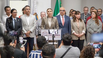 La mandataria estatal durante una