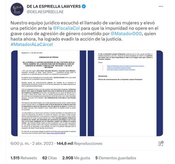 Trino de firma De la Espriella Lawyers