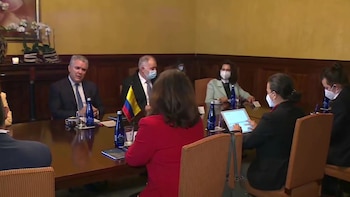 Iván Duque con la CIDH