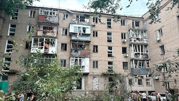 Un edificio residencial de Mykolaiv