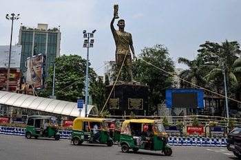 Retiran la estatua gigante de Messi en la India