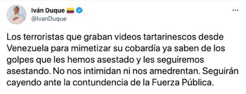 Respuesta de Duque a video