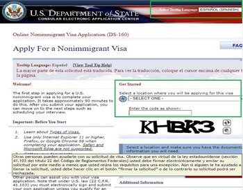 El sitio web para realizar