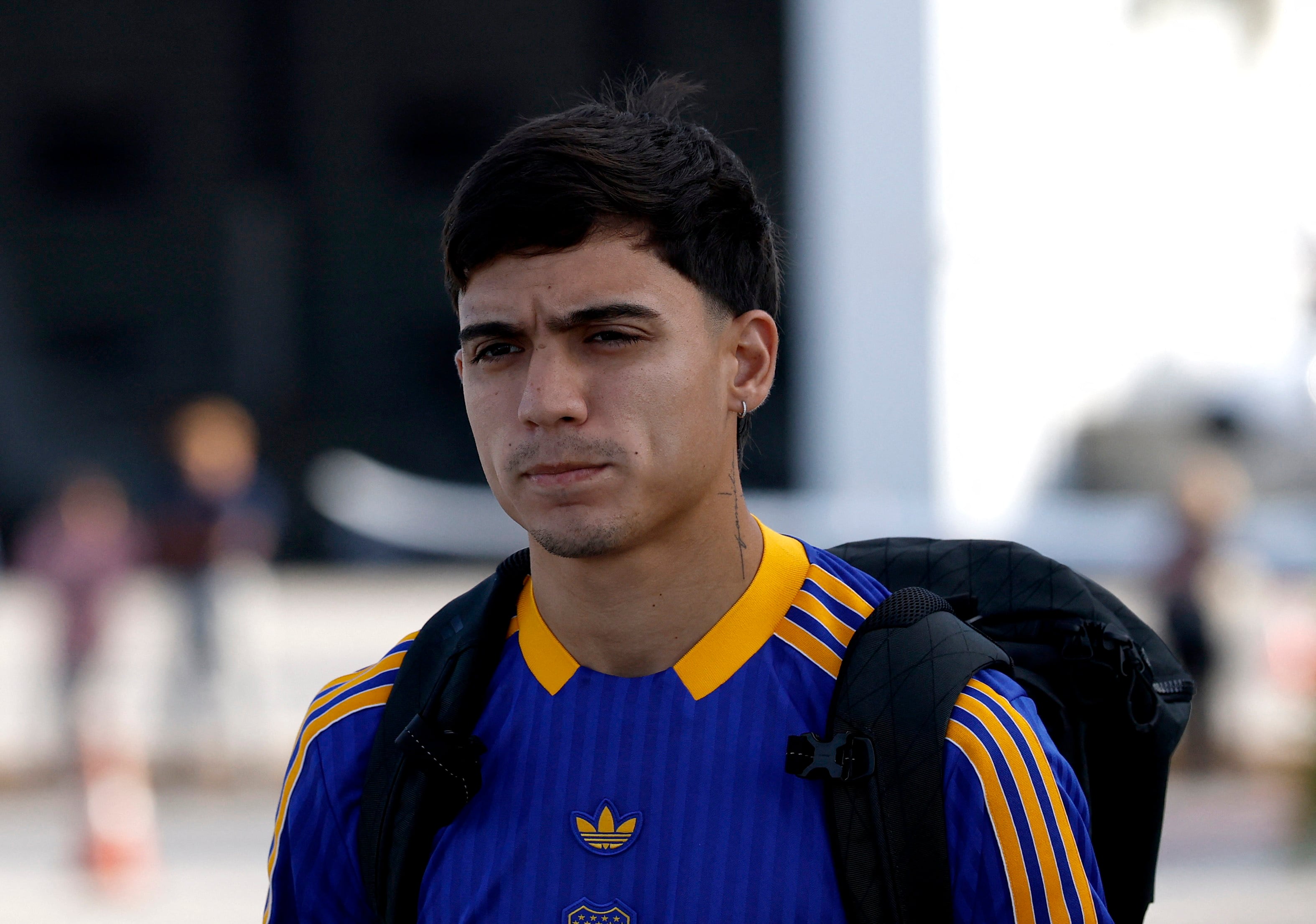 El Changuito sintió un pinchazo en el entrenamiento matutino de hoy (REUTERS/Marco Bello)