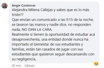 Molestias por la cancelación de