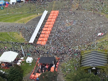 La Media Maratón de Bogotá tuvo como epicentro el Parque Metropolitano Simón Bolívar - crédito Policía Nacional