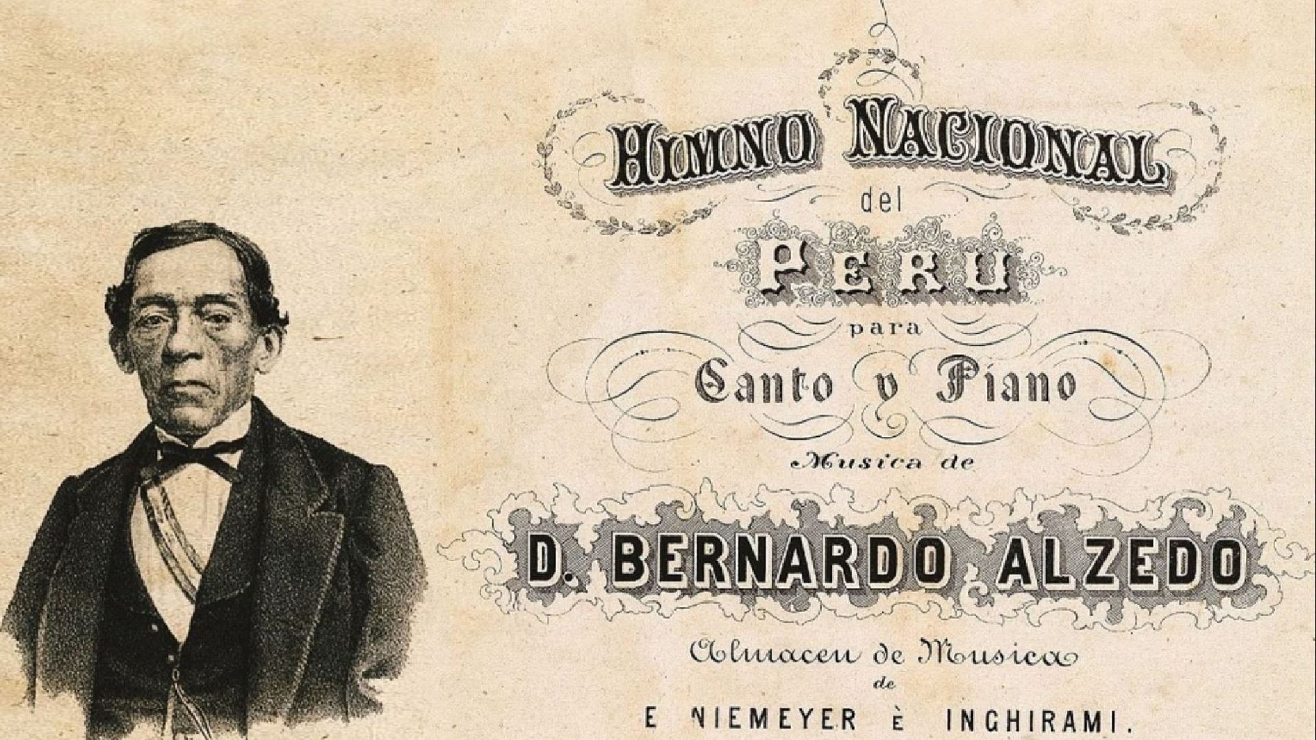 José Bernardo Alcedo nació en 1788 en Lima y se consagró como compositor del Himno Nacional del Perú. Su obra trascendió fronteras, marcando la identidad cultural sudamericana. (Andina)