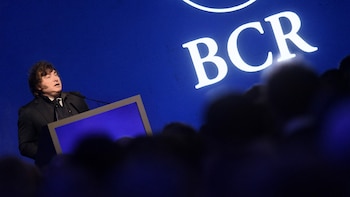 Javier Milei habla en el aniversario de la Bolsa de Comercio de Rosario