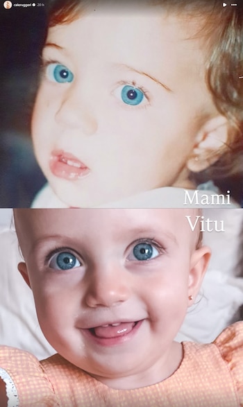 Cande Ruggeri compartió una imagen de su infancia y sorprendió a sus seguidores por el notable parecido con su hija Vita