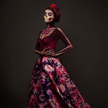 Mujer-esqueleto conocida como "Catrina", en