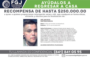 Ficha de búsqueda de Axel Mauricio Martínez Mancha.