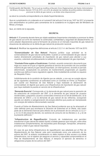 El texto define nuevos conceptos aplicables al sector. Sobre la calidad de los comercializadores - crédito Ministerio de Minas