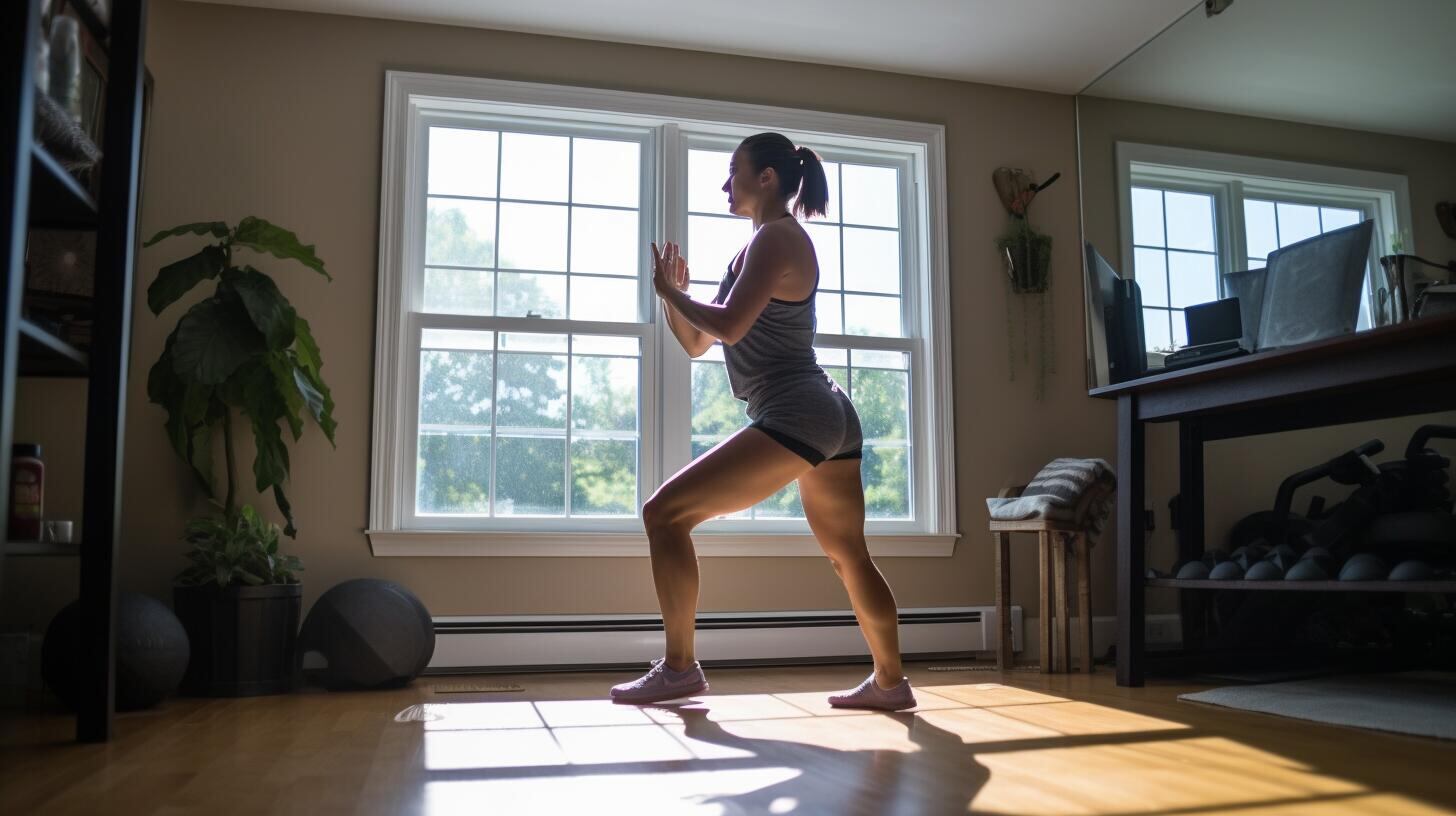 Las zancadas laterales e inversas contribuyen a la tonificación de los muslos y la movilidad de la cadera sin riesgo de lesiones (Imagen Ilustrativa Infobae)