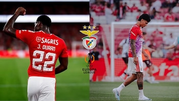 Jhon Durán clasificó a la fase de liga con Benfica en la Europa League 2026/27: Richard Ríos brilló por su ausencia