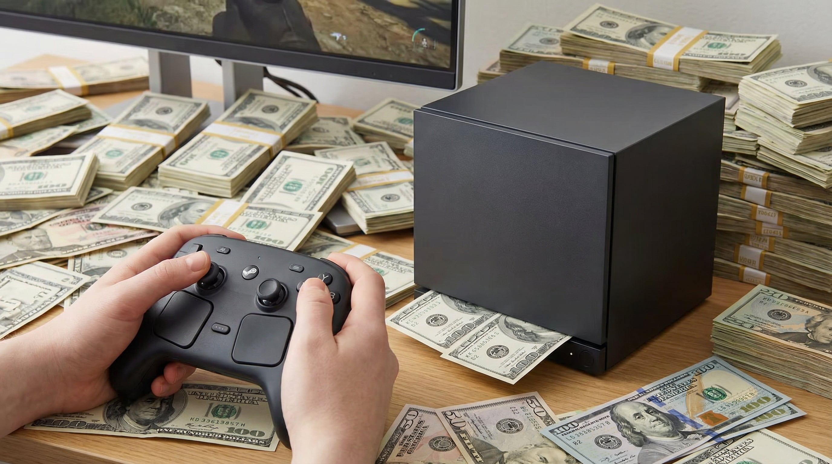 Según analistas, el costo de la futura Steam Machine podría oscilar entre 700 y 1.000 dólares, superando ampliamente a las consolas de alta gama actuales por la escasez de insumos. (Imagen Ilustrativa Infobae)