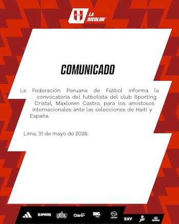 La FPF comunicó la convocatoria de Maxloren Castro.