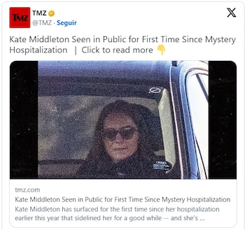 Kate Middleton captada por TMZ.