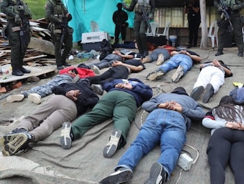 Entre los capturados figuran nueve extranjeros de Ecuador, Venezuela y República Dominicana, lo que resalta la dimensión internacional de la red - crédito @ColombiaOscura / X