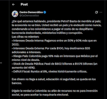 En su pronunciamiento, la colectividad