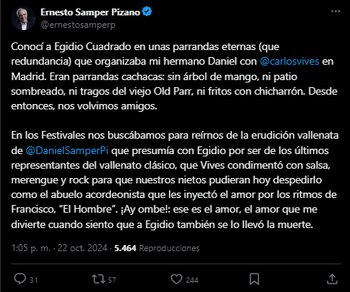 El mensaje de despedida de