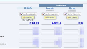 Simulador de la declaración de