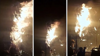 Video: un rayo cayó sobre