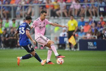 Sergio Busquets durante un partido