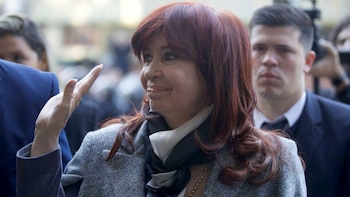 Cristina Kirchner al momento de